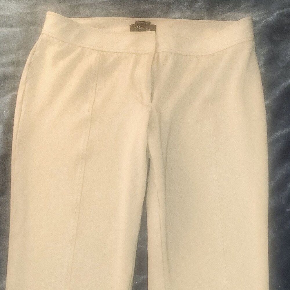 Talbots signature Ladie's stylish pants, Rayon and Nylon. tan size 12/ 32" waist